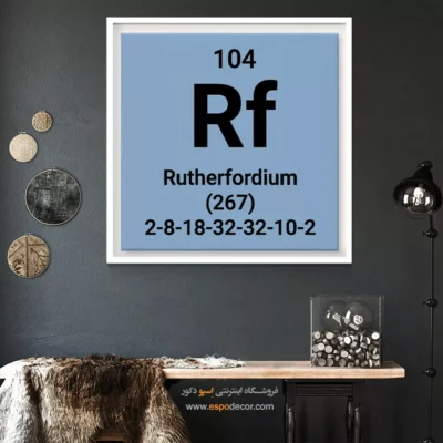 ‏Rutherfordium  – تابلو عناصر جدول تناوبی - اسپو دکور