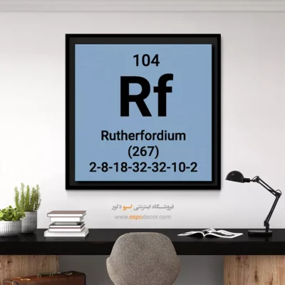 ‏Rutherfordium  – تابلو عناصر جدول تناوبی - اسپو دکور