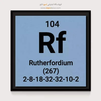 ‏Rutherfordium  – تابلو عناصر جدول تناوبی - اسپو دکور