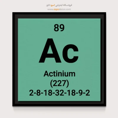 ‏Actinium  – تابلو عناصر جدول تناوبی - اسپو دکور