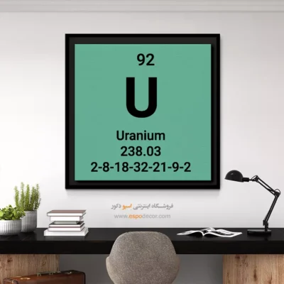 ‏Uranium  – تابلو عناصر جدول تناوبی - اسپو دکور