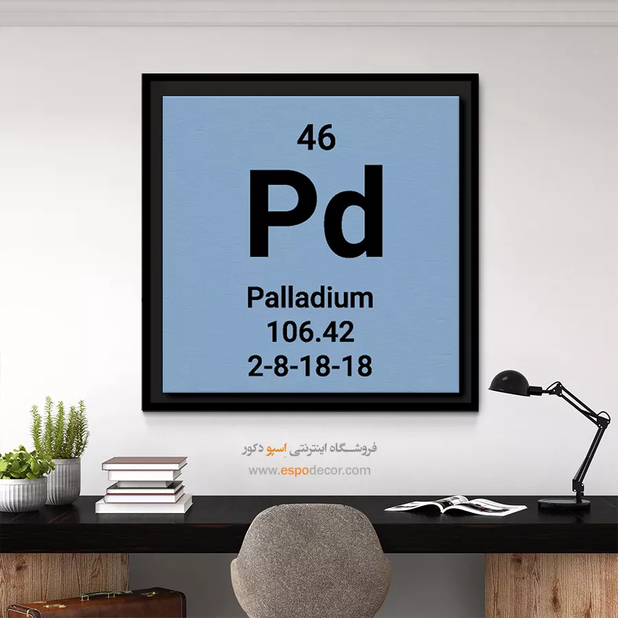 Palladium – تابلو عناصر جدول تناوبی - اسپو دکور