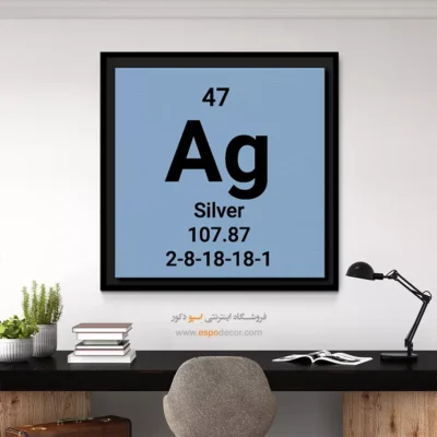 ‏Silver  – تابلو عناصر جدول تناوبی - اسپو دکور