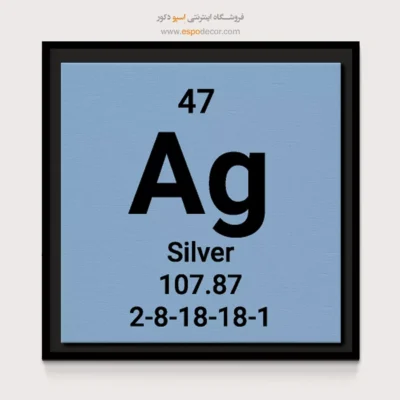 ‏Silver  – تابلو عناصر جدول تناوبی - اسپو دکور