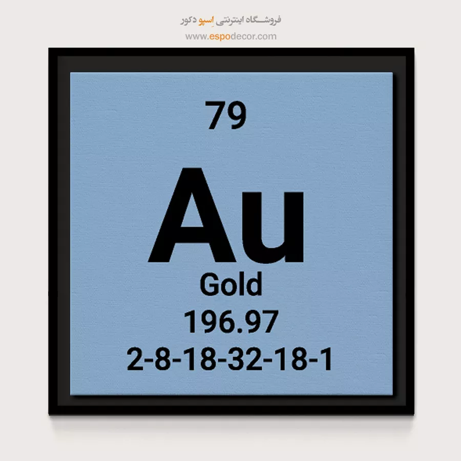 Gold – تابلو عناصر جدول تناوبی - اسپو دکور