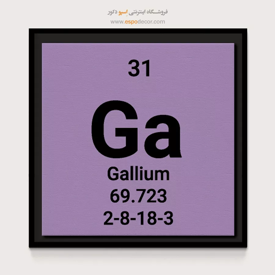 Gallium – تابلو عناصر جدول تناوبی - اسپو دکور