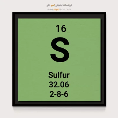 ‏Sulfur  – تابلو عناصر جدول تناوبی - اسپو دکور
