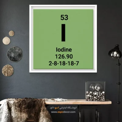 ‏lodine  – تابلو عناصر جدول تناوبی - اسپو دکور