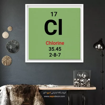 ‏Chlorine  – تابلو عناصر جدول تناوبی - اسپو دکور