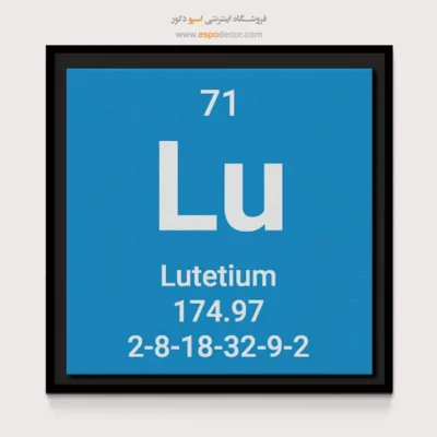 ‏Lutetium  – تابلو عناصر جدول تناوبی - اسپو دکور