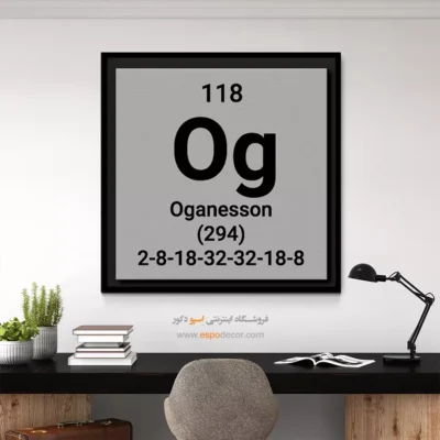 ‏Oganesson  – تابلو عناصر جدول تناوبی - اسپو دکور