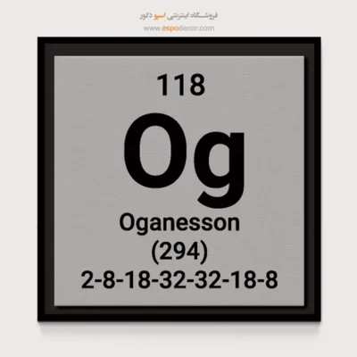 ‏Oganesson  – تابلو عناصر جدول تناوبی - اسپو دکور