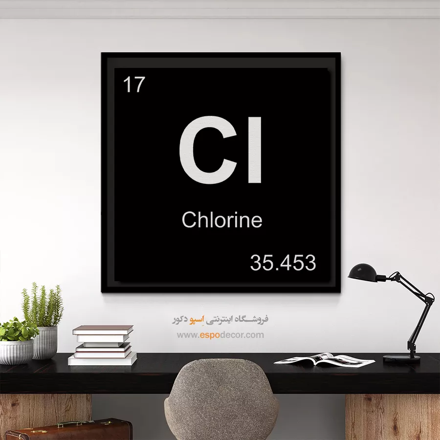 Cl – تابلو عناصر جدول تناوبی - اسپو دکور