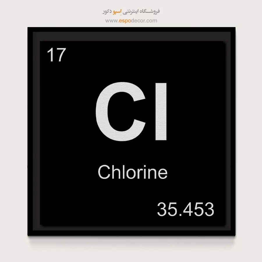 Cl – تابلو عناصر جدول تناوبی - اسپو دکور