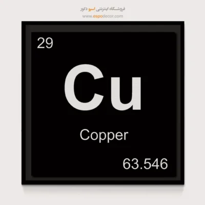 ‏Cu  – تابلو عناصر جدول تناوبی - اسپو دکور