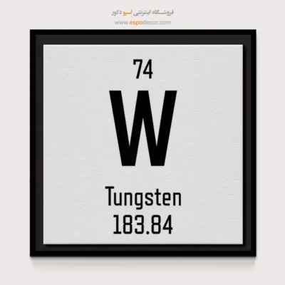 تنگستن – تابلو عناصر جدول تناوبی - اسپو دکور