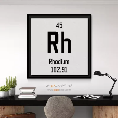 رودیوم – تابلو عناصر جدول تناوبی - اسپو دکور