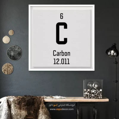 کربن – تابلو عناصر جدول تناوبی - اسپو دکور