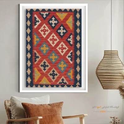 خرید تابلو عاشقانه برای هدیه - آهو – تابلو گلیم ایرانی - اسپو دکور