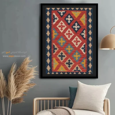 خرید تابلو عاشقانه برای هدیه - آهو – تابلو گلیم ایرانی - اسپو دکور