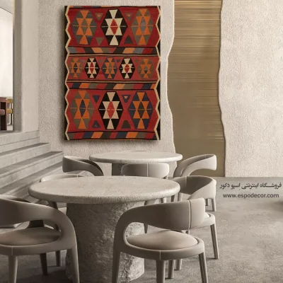 خرید تابلو با طراحی خاص - سوسن – تابلو گلیم ایرانی - اسپو دکور