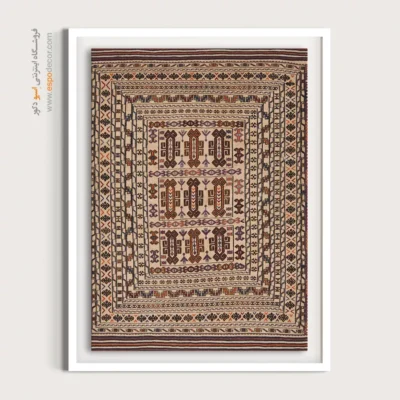 خرید تابلو بوم طرح گلیم - پرنیان – تابلو گلیم ایرانی - اسپو دکور