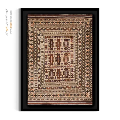 خرید تابلو بوم طرح گلیم - پرنیان – تابلو گلیم ایرانی - اسپو دکور