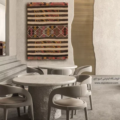 لیان – تابلو گلیم ایرانی - تابلو با نقوش هندسی - اسپو دکور