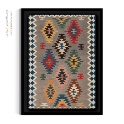 تابلو با نقش اصیل - مانیشا – تابلو گلیم ایرانی - اسپو دکور