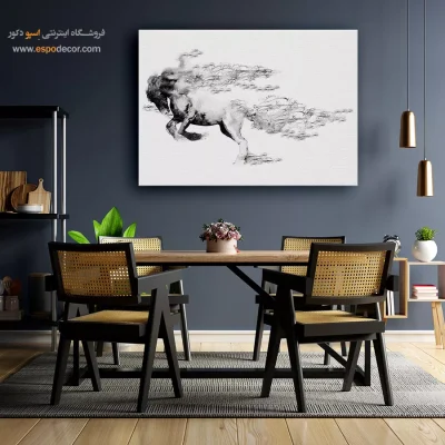 خرید تابلو خط زیبا - اسب – تابلو تایپوگرافی فارسی - اسپو دکور