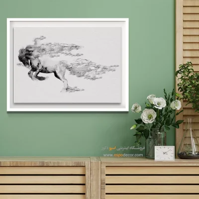خرید تابلو خط زیبا - اسب – تابلو تایپوگرافی فارسی - اسپو دکور