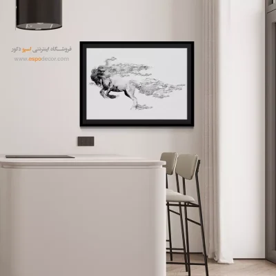 خرید تابلو خط زیبا - اسب – تابلو تایپوگرافی فارسی - اسپو دکور