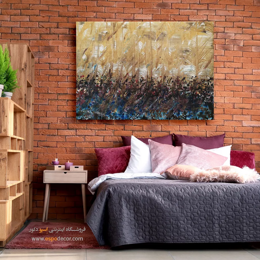 خرید تابلو برای پذیرایی - شور عاشقی – تابلو تایپوگرافی فارسی - اسپو دکور