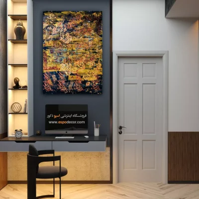 خرید تابلو بوم خوشنویسی - دارم از زلف سیهَش گره چندان که مپرس – تابلو تایپوگرافی فارسی - اسپو دکور