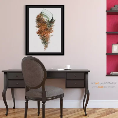 خرید تابلو خط - نقطه بسم الله – تابلو تایپوگرافی فارسی - اسپو دکور