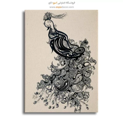 خرید تابلو خوشنویسی مرغ حق