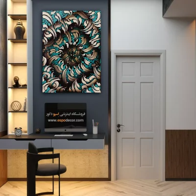 فرم نویسی نقاشیخط رنگی - هیچستان – تابلو تایپوگرافی فارسی - اسپو دکور