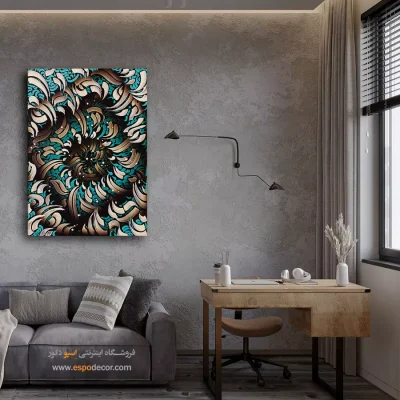 فرم نویسی نقاشیخط رنگی - هیچستان – تابلو تایپوگرافی فارسی - اسپو دکور