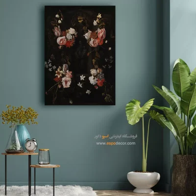 خرید تابلو روبنس - طاقچه گلدار با مجسمه مدونا – تابلو نقاشی پیتر پل روبنس - اسپو دکور