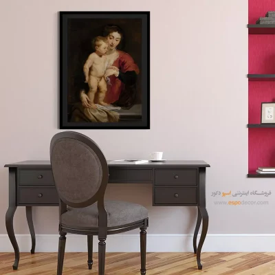 تابلو دکوراسیون لوکس - مدونا و کودک – تابلو نقاشی پیتر پل روبنس - اسپو دکور