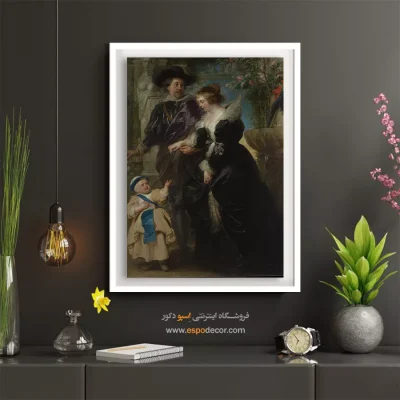 تابلو هنری لاکچری - روبنس و هلنا و پسرشان فرانس – تابلو نقاشی پیتر پل روبنس - اسپو دکور