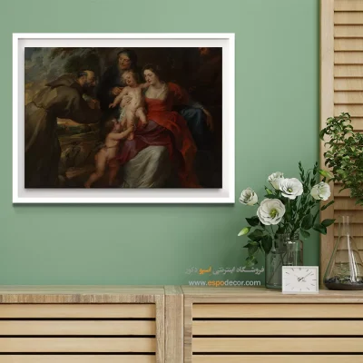 تابلو نقاشی برای خانه با سقف بلند - خانواده مقدس با قدیس فرانسیس – تابلو نقاشی پیتر پل روبنس - اسپو دکور