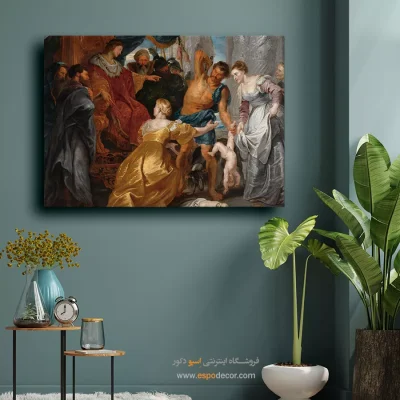 تابلو دیواری لوکس - قضاوت سلیمان – تابلو نقاشی پیتر پل روبنس - اسپو دکور