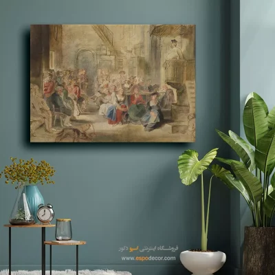 تابلو نقاشی کمیاب کلاسیک - موعظه‌ای در کلیسای یک روستا – تابلو نقاشی پیتر پل روبنس - اسپو دکور