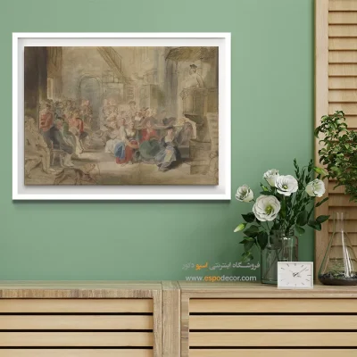 تابلو نقاشی کمیاب کلاسیک - موعظه‌ای در کلیسای یک روستا – تابلو نقاشی پیتر پل روبنس - اسپو دکور