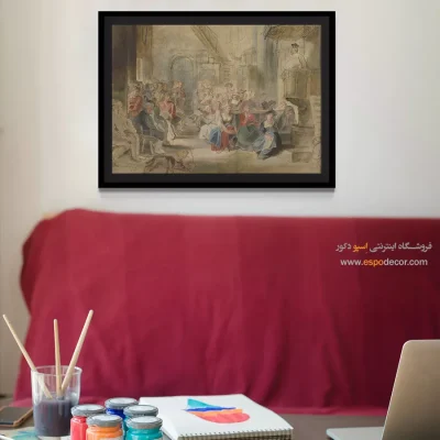 تابلو نقاشی کمیاب کلاسیک - موعظه‌ای در کلیسای یک روستا – تابلو نقاشی پیتر پل روبنس - اسپو دکور