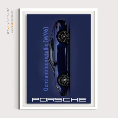 Gentianbluemetallic (W96) – تابلو پورشه 911