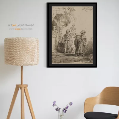 تابلو نقاشی کلاسیک - یعقوب و لابان – تابلو نقاشی رامبراند - اسپو دکور