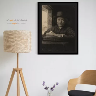 تابلو دیواری - حکاکی پرتره – تابلو نقاشی رامبراند - اسپو دکور