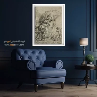 تابلو فیگوراتیو - داوود و جالوت – تابلو نقاشی رامبراند - اسپو دکور